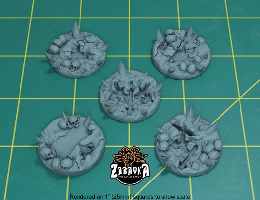 Chaos Skulls - 32mm Base Set