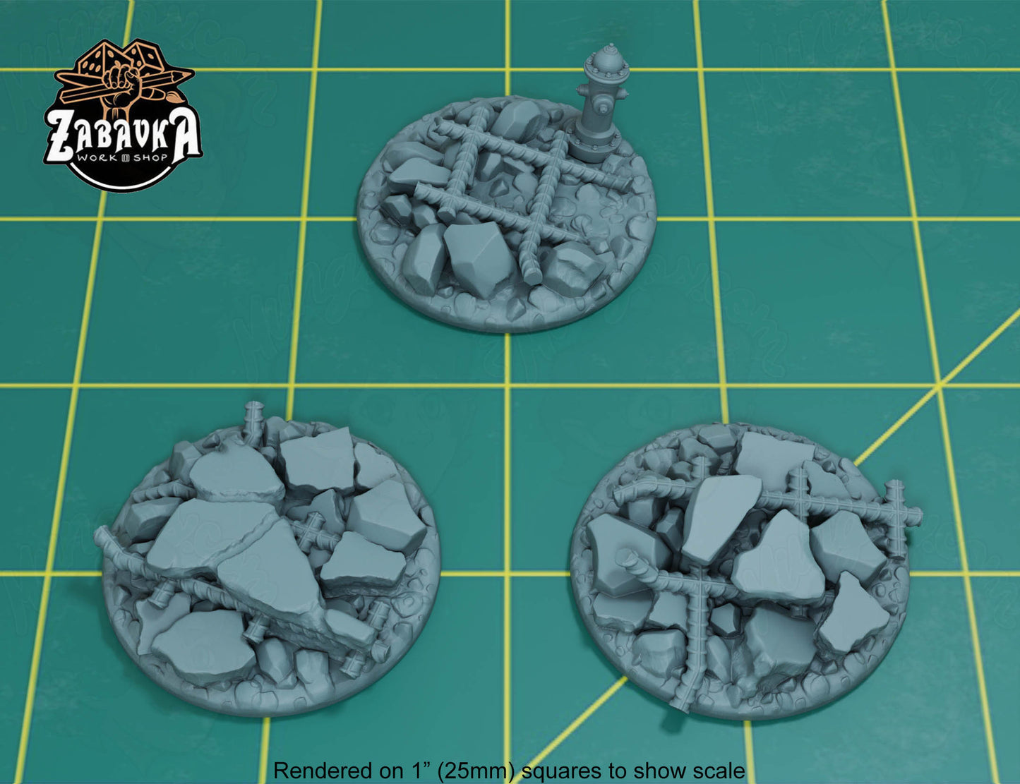 Destroyed City - 40mm Base Set