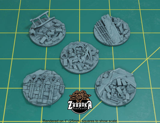 Gothic Castle Ruins - 32mm Base Set