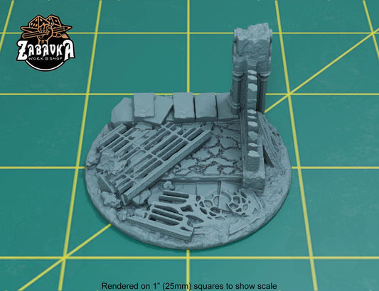 Gothic Castle Ruins - 50mm Base