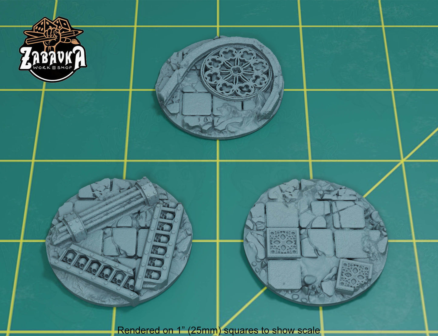 Gothic Temple Ruins - 40mm Base Set