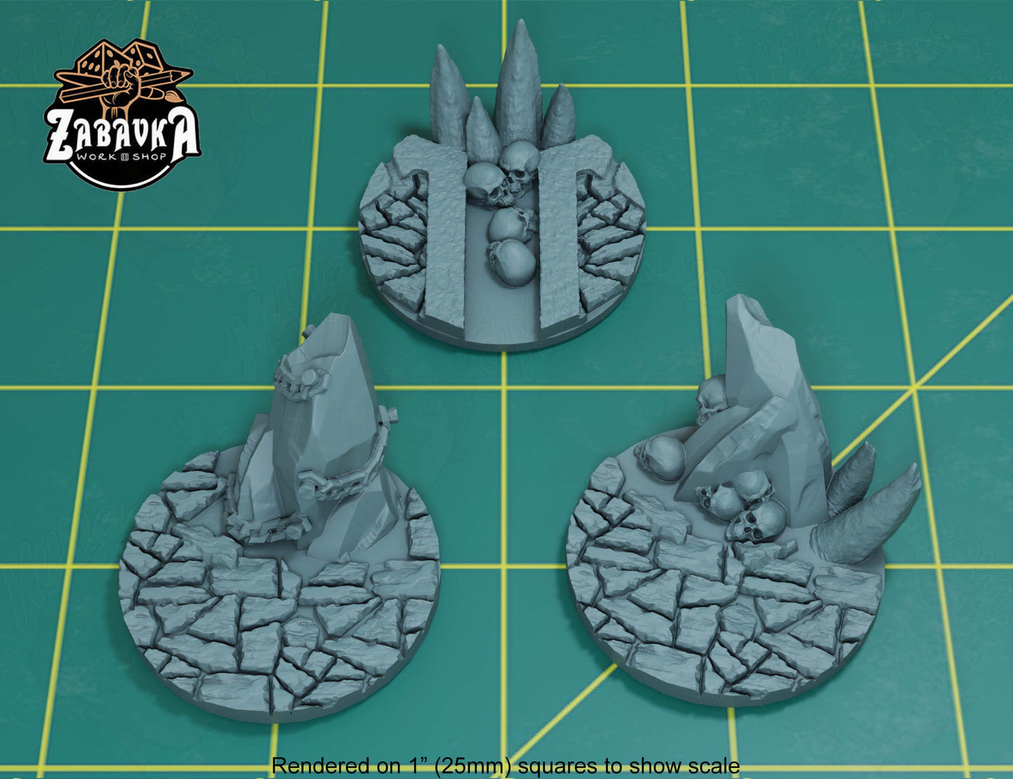 Temple of Skulls - 40mm Base Set #2